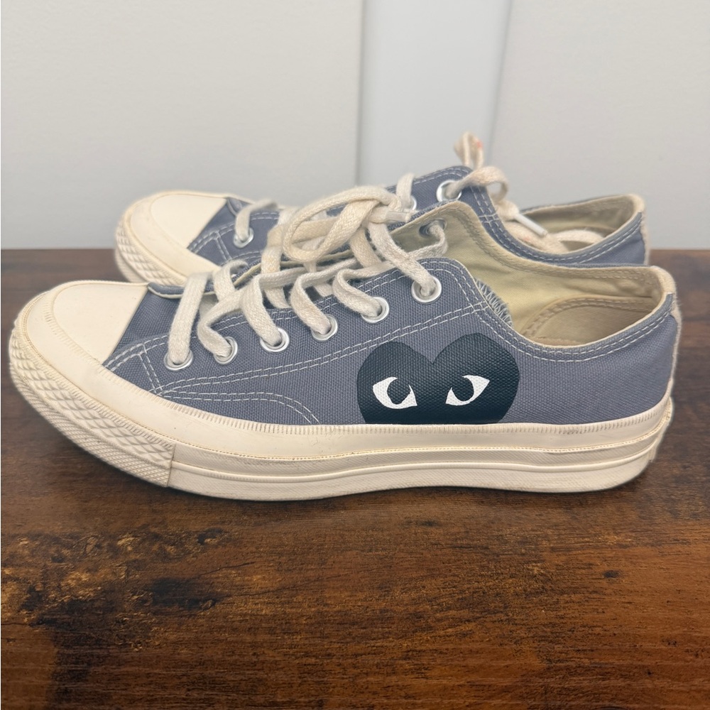 Comme des Garçons Canvas Low-Top Sneakers with Heart Logo